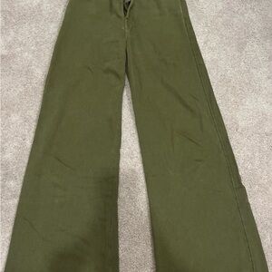 7 For All Mankind Khaki Wide-Leg Pants